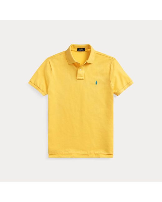 Polo Ralph Lauren Yellow Custom Slim Fit Ss Knit Polo for men