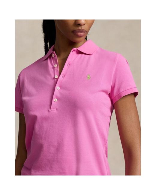 Ralph Lauren Pink Slim Fit Stretch Polo Shirt