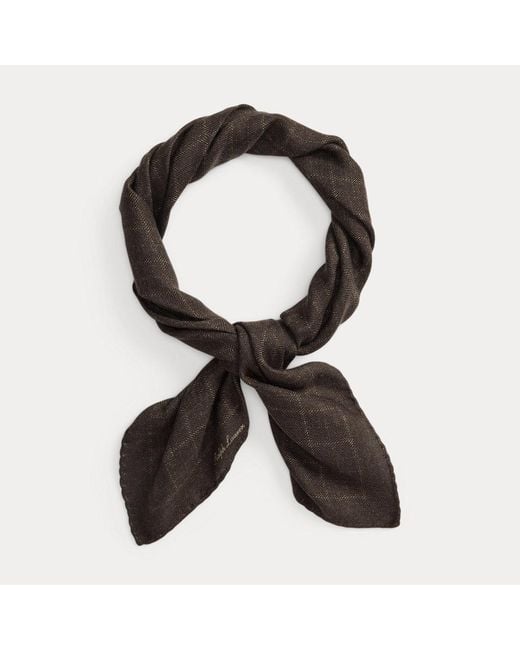 Foulard finestrato in cashmere e seta di Ralph Lauren in Black da Uomo