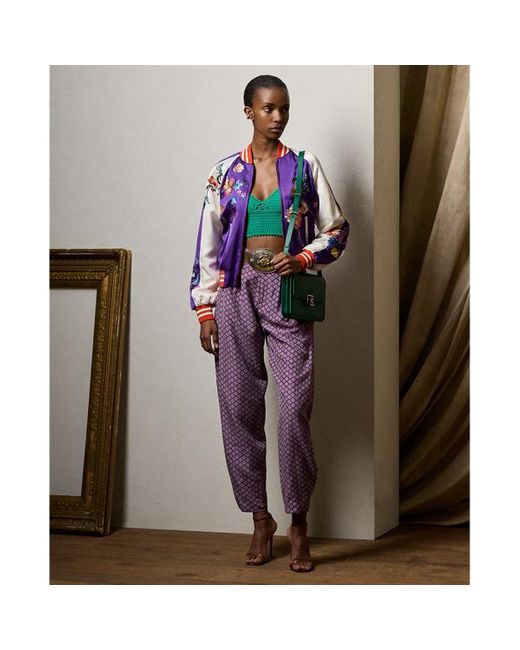 Ralph Lauren Collection Purple Hose Cassidy aus Habotaiseide