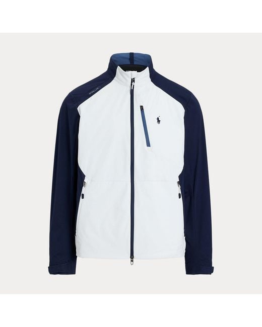 Ralph Lauren Blue Colour-Blocked Packable Jacket for men