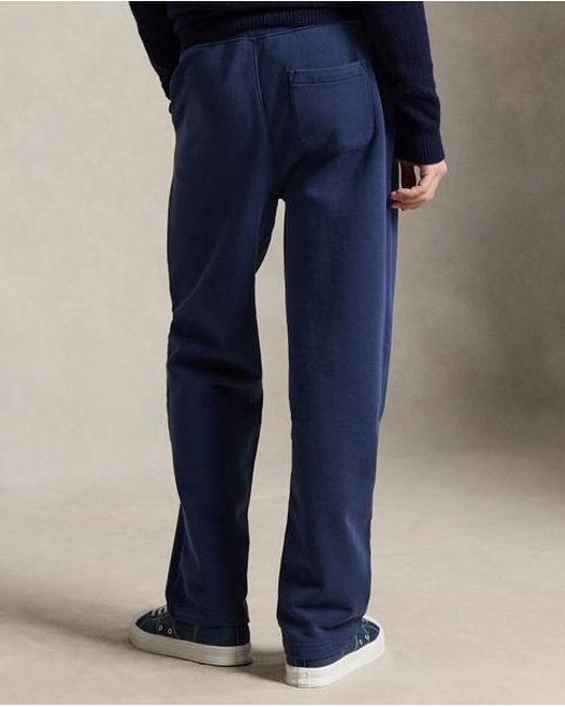 Ralph Lauren Blue Loopback Fleece Drawstring Trouser for men