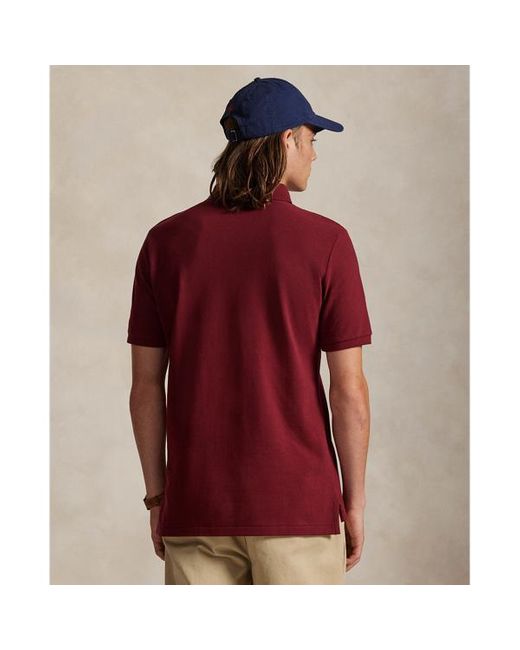 Polo Letterman in piqué Classic-Fit di Polo Ralph Lauren in Red da Uomo