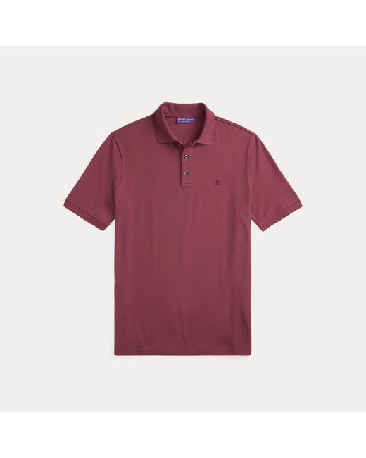 Ralph Lauren Red Custom Slim Fit Piqué Polo Shirt