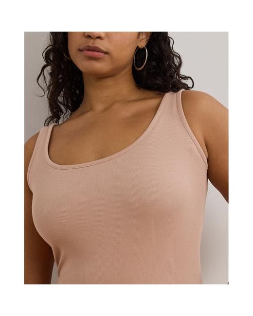 Taglie Plus - Canotta in cotone stretch di Lauren Curve in Natural