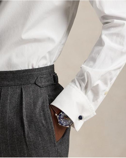 Polo Ralph Lauren White Classic Fit Poplin French Cuff Shirt for men
