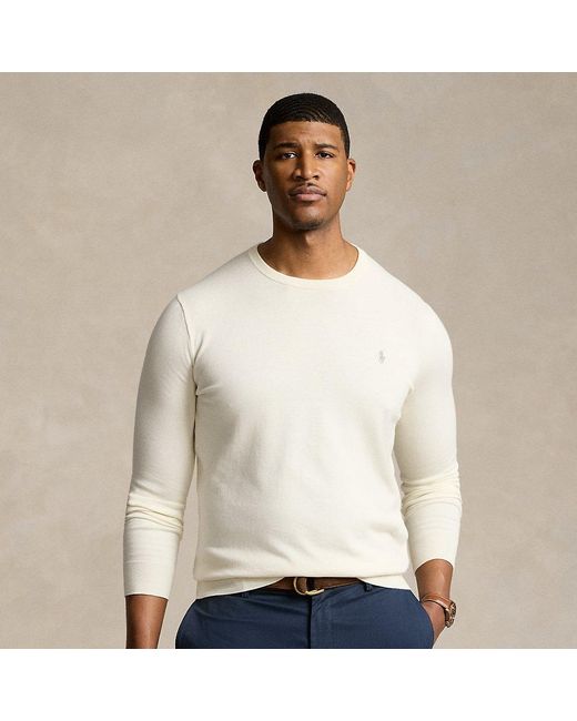 Polo Ralph Lauren Große Größen - Rundhalspullover aus Baumwolle in White für Herren