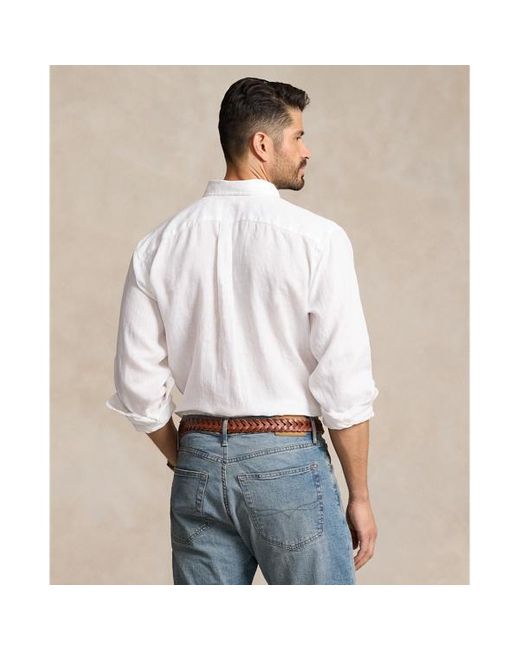 Ralph Lauren White Ralph Lauren Lightweight Linen Shirt for men