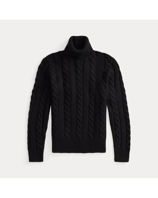 Polo Ralph Lauren Black Cable-knit Wool-cashmere Jumper for men