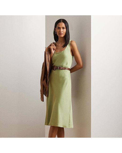 Ralph Lauren Green Ralph Lauren Charmeuse Sleeveless Cocktail Dress