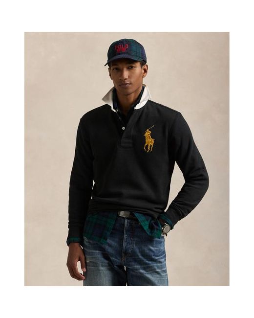 Polo Ralph Lauren Black The Rl Fleece Big Pony Rugby for men