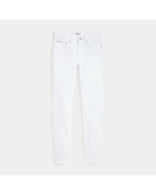 Polo Ralph Lauren White Mid-rise Super-slim Jean