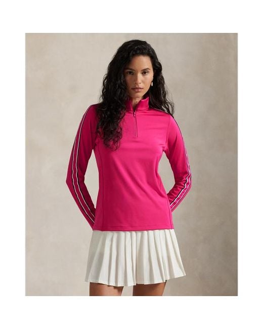 Ralph Lauren Pink Ralph Lauren Tailored Fit Interlock Quarter-Zip