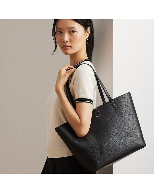 Bolso Tote Grande Reversible Ralph Lauren de color Black