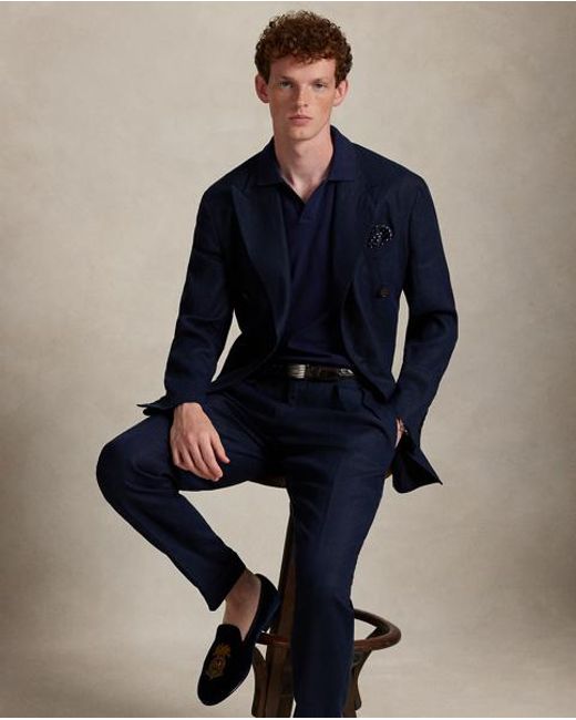 Polo Ralph Lauren Blue Custom Slim Fit Stretch Mesh Polo Shirt for men