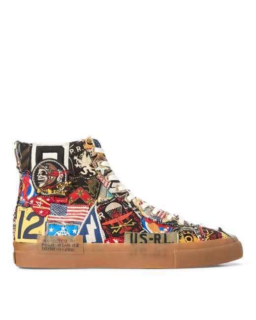 Ralph Lauren Multicolor Patchwork Solomon Sneaker for men