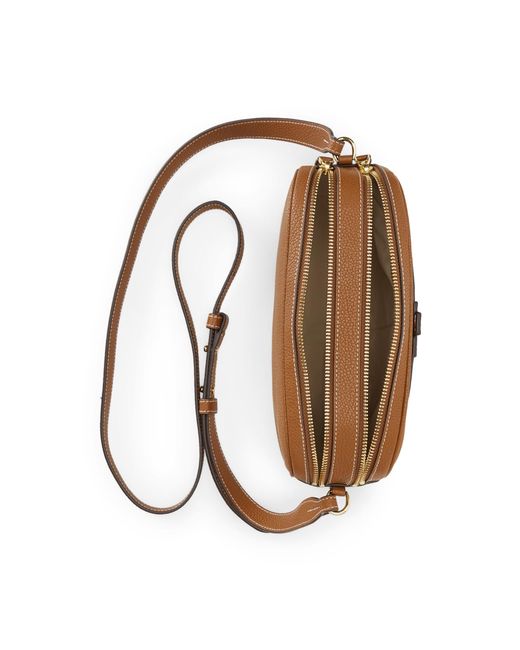 Ralph Lauren Pebbled Leather Carrie Crossbody in Brown Lyst