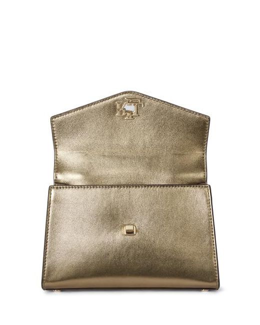 Ralph Lauren Metallic Leather Small Farrah Satchel | Lyst UK