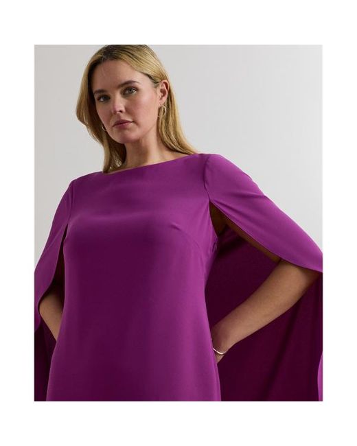 Ralph Lauren Purple Ralph Lauren Cape Georgette Cocktail Dress