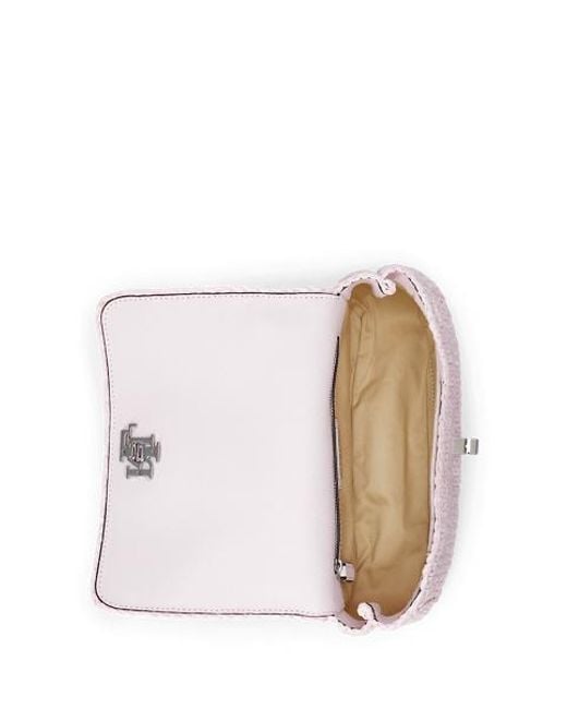 Ralph Lauren Pink Mélange Woven Straw Medium Sophee Bag