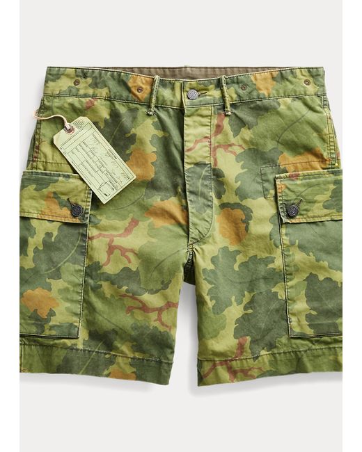 RRL Cotton Camo Poplin Cargo Short in 