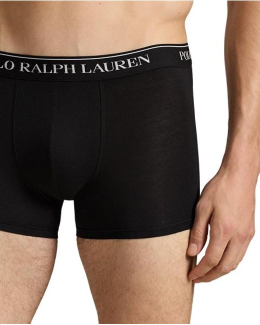 Polo Ralph Lauren Black Stretch Cotton Trunk 3-Pack for men