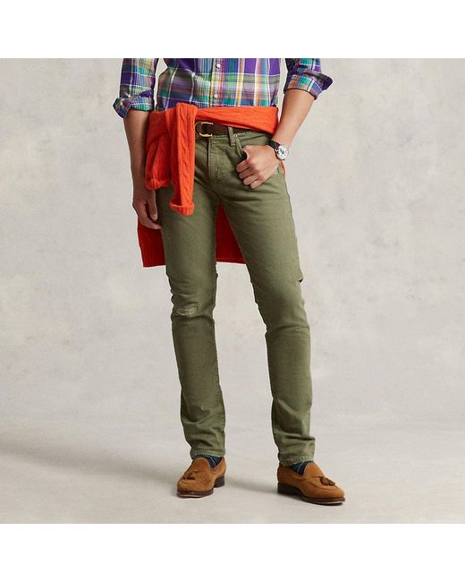 Polo Ralph Lauren Sullivan Slim Distressed Stretch Jean in Red for Men |  Lyst