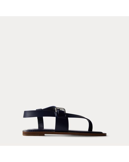 Ralph Lauren Blue Payton Calfskin Sandal