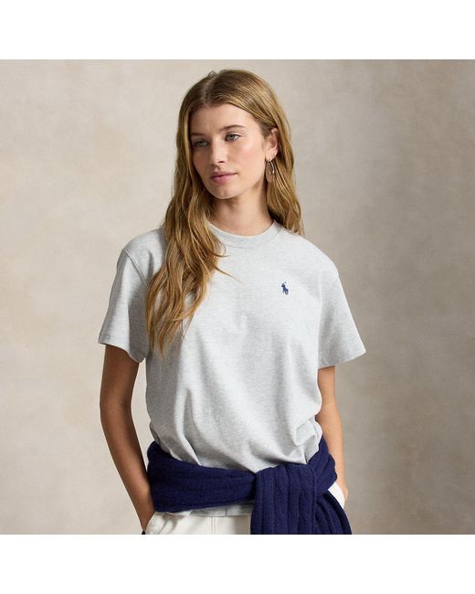 Polo Ralph Lauren White Logo Cotton Jersey T-Shirt