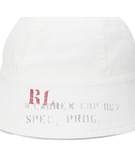 Polo Ralph Lauren White Twill Graphic Bucket Hat for men