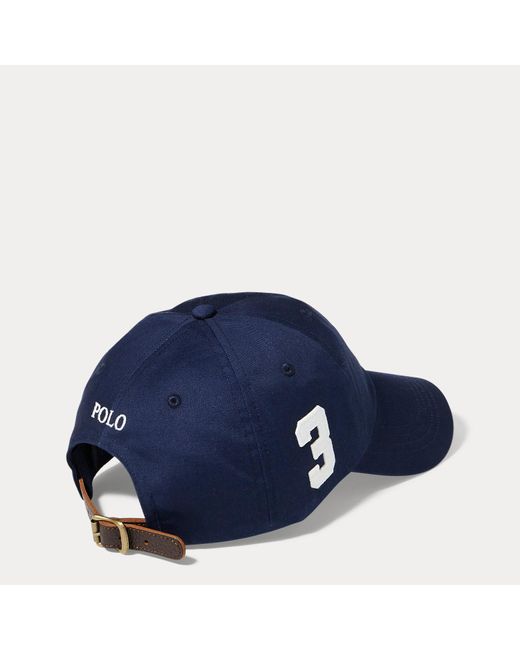 Polo Ralph Lauren Blue Big Pony Chino Ball Cap for men