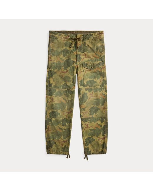 RRL Green Ranger Camo Poplin Cargo Trouser for men