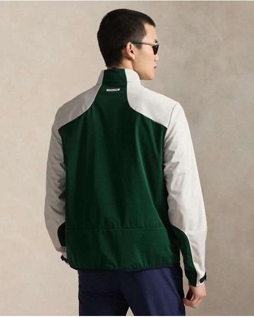 Ralph Lauren Green Colour-Blocked Packable Jacket for men