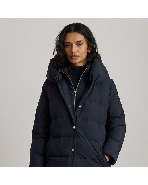 Ralph Lauren Blue Hooded Down Coat