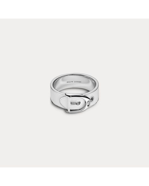 Ralph Lauren White Welington Enamel Ring