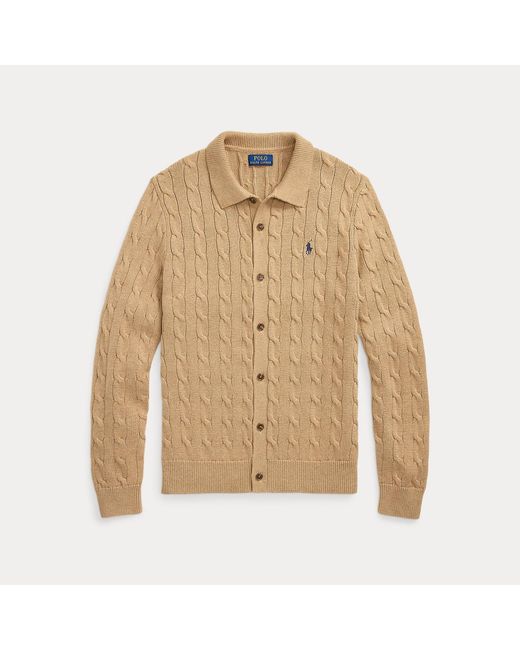 Polo Ralph Lauren Natural Cable-Knit Cotton Cardigan for men