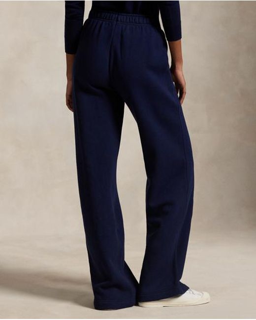 Polo Ralph Lauren Blue Drawstring Wide-Leg Tracksuit Bottoms