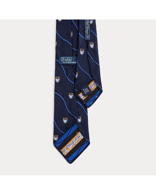 Polo Ralph Lauren Blue Vintage-inspired Silk Repp Club Tie for men