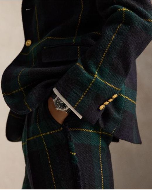 Polo Ralph Lauren Black Polo Tailored Fit Plaid Tweed Blazer for men