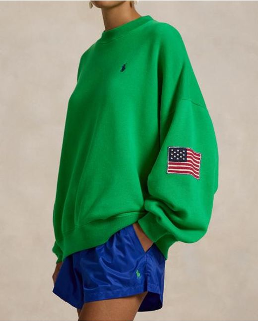 Jersey Oversize De Felpa Con Logotipo Polo Ralph Lauren de color Green