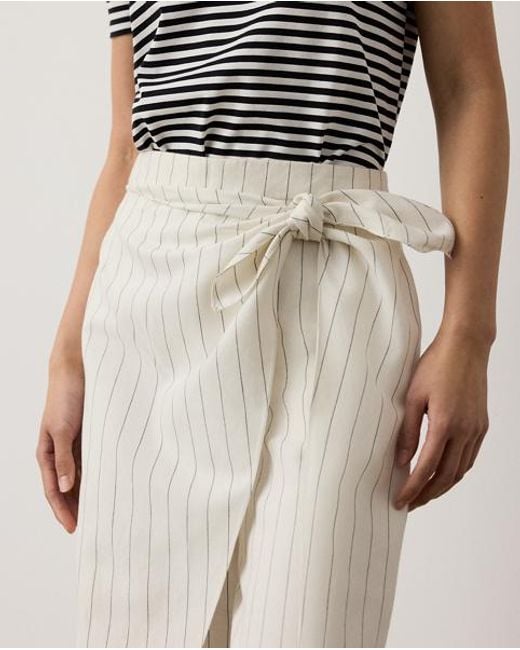 Ralph Lauren White Rennie Striped Washed Trousers