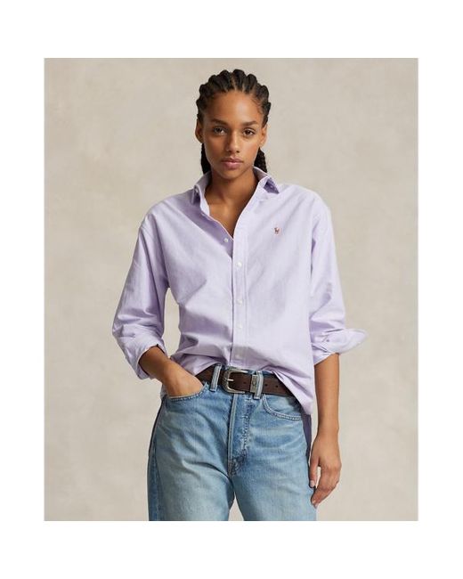Polo Ralph Lauren Purple Relaxed-Fit Hemd aus Baumwolloxford