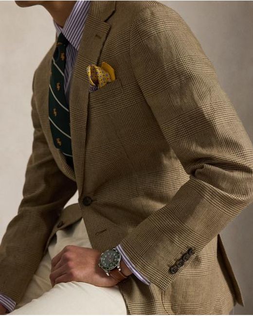 Polo Ralph Lauren Brown Polo Modern Fit Glen Plaid Blazer for men