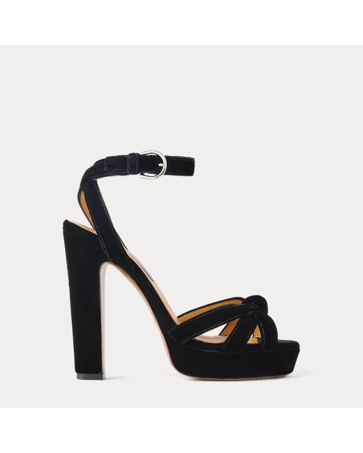 Sandalia De Plataforma Arding De 125 Mm Ralph Lauren de color Black