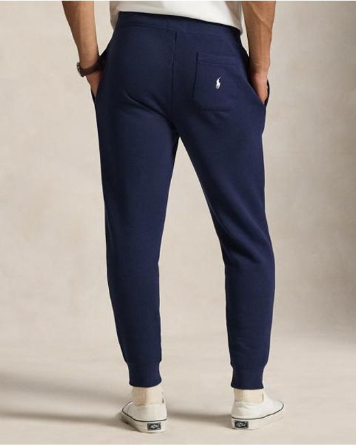 Polo Ralph Lauren Blue The Rl Fleece Western Logo Jogging Bottoms for men