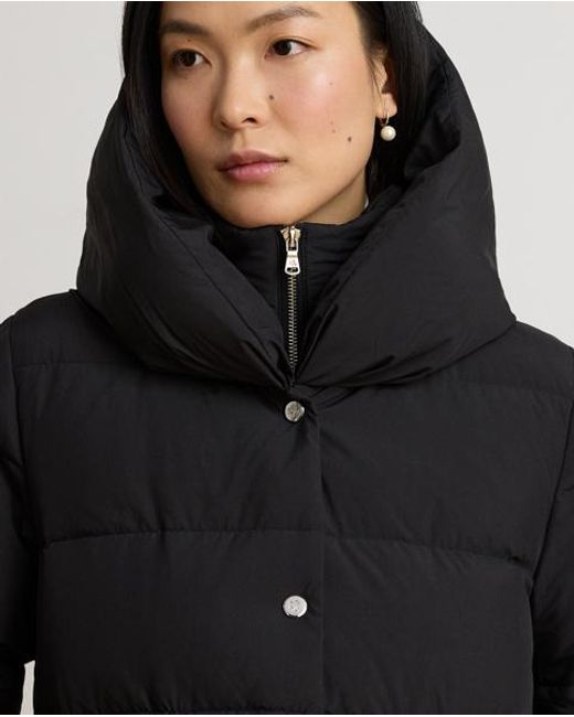 Ralph Lauren Black Hooded Down Coat