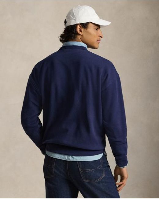 Polo Ralph Lauren Blue Relaxed Fit Fleece Graphic Sweatshirt for men