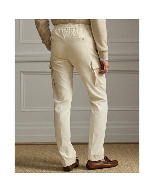 Ralph Lauren Natural Ralph Lauren Hand-Tailored Corduroy Cargo Trouser for men