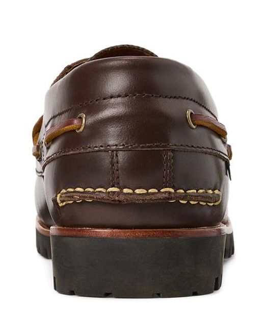 Polo Ralph Lauren Brown Ranger Leather Boat Shoe for men