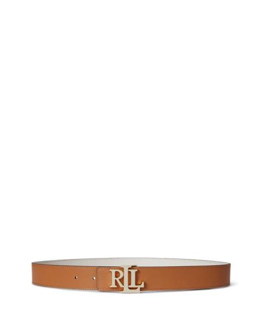 Ralph Lauren Natural Logo Reversible Pebbled Leather Belt